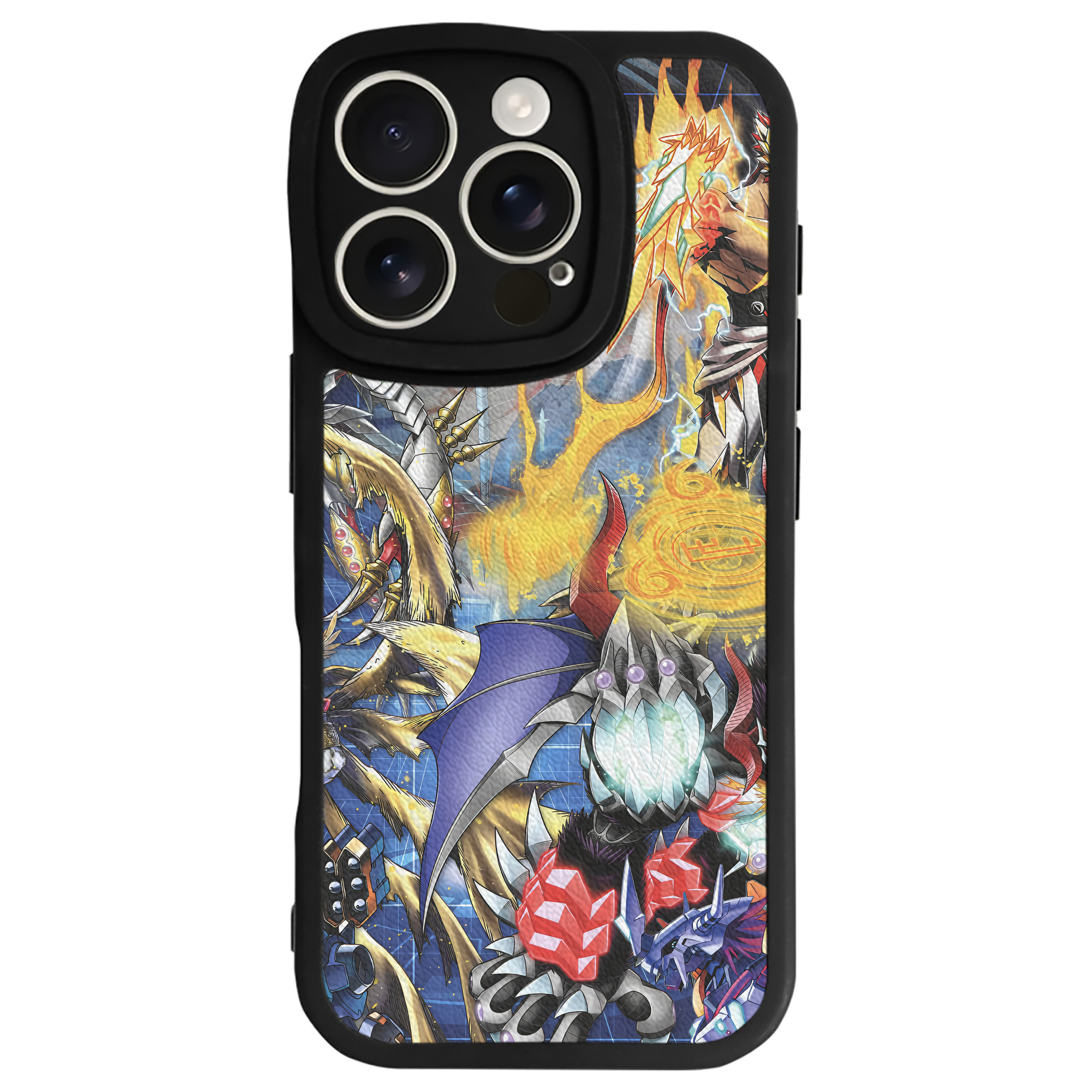（画像用） Digimon デジタルモンスター/デジモン 【iPhone 16シリーズ対応】シリコンスマホケース（レザー調） 材質：シリコン